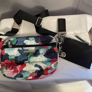 Samantha Brown To-Go Quilted Hip Bag with Pouch - Orchid Camo Bum Bag Fanny Pack